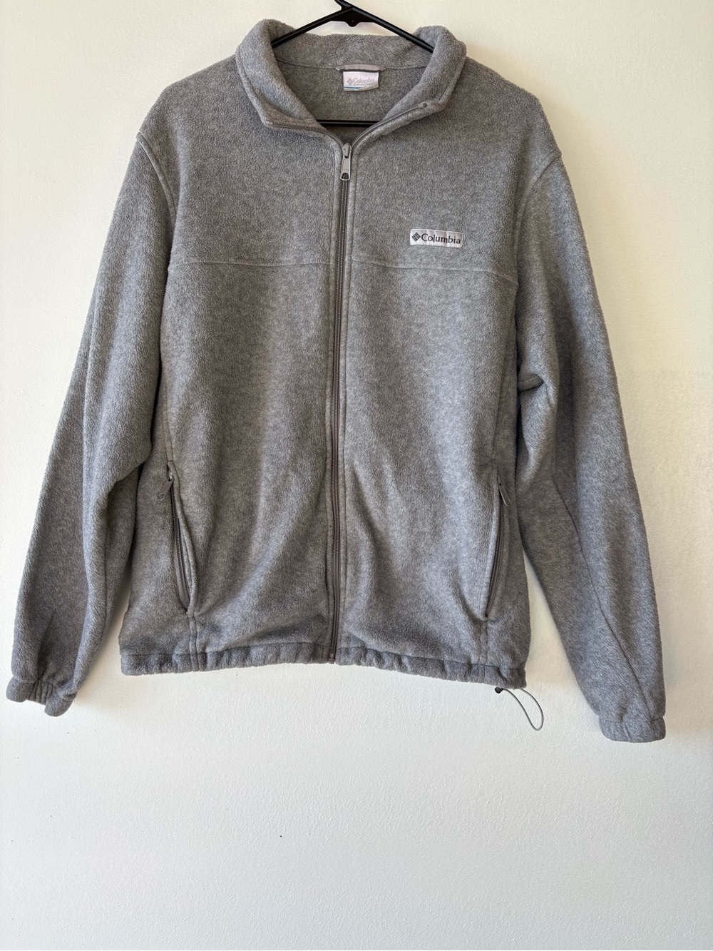Columbia Light Gray Full-Zip Fleece Vest